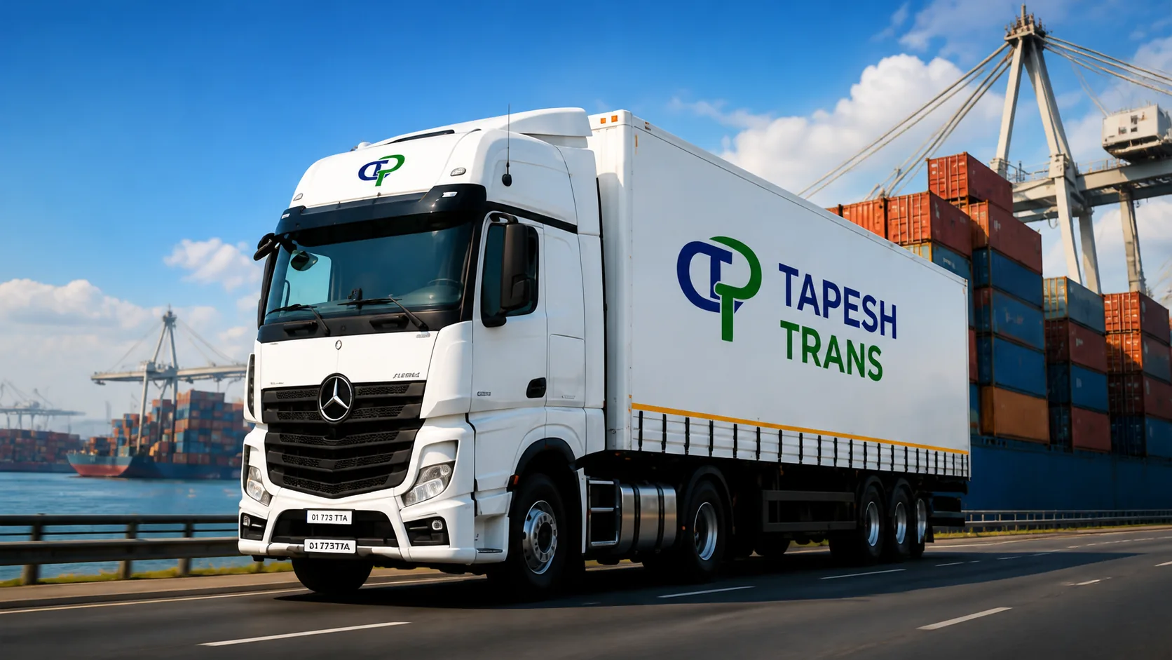 Tapesh Trans truck at an international container terminal